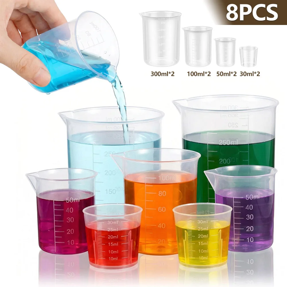 8 Pcs Plastic Measuring Cup Se - Plastic Cup 50Pcs ulasan dan harga
