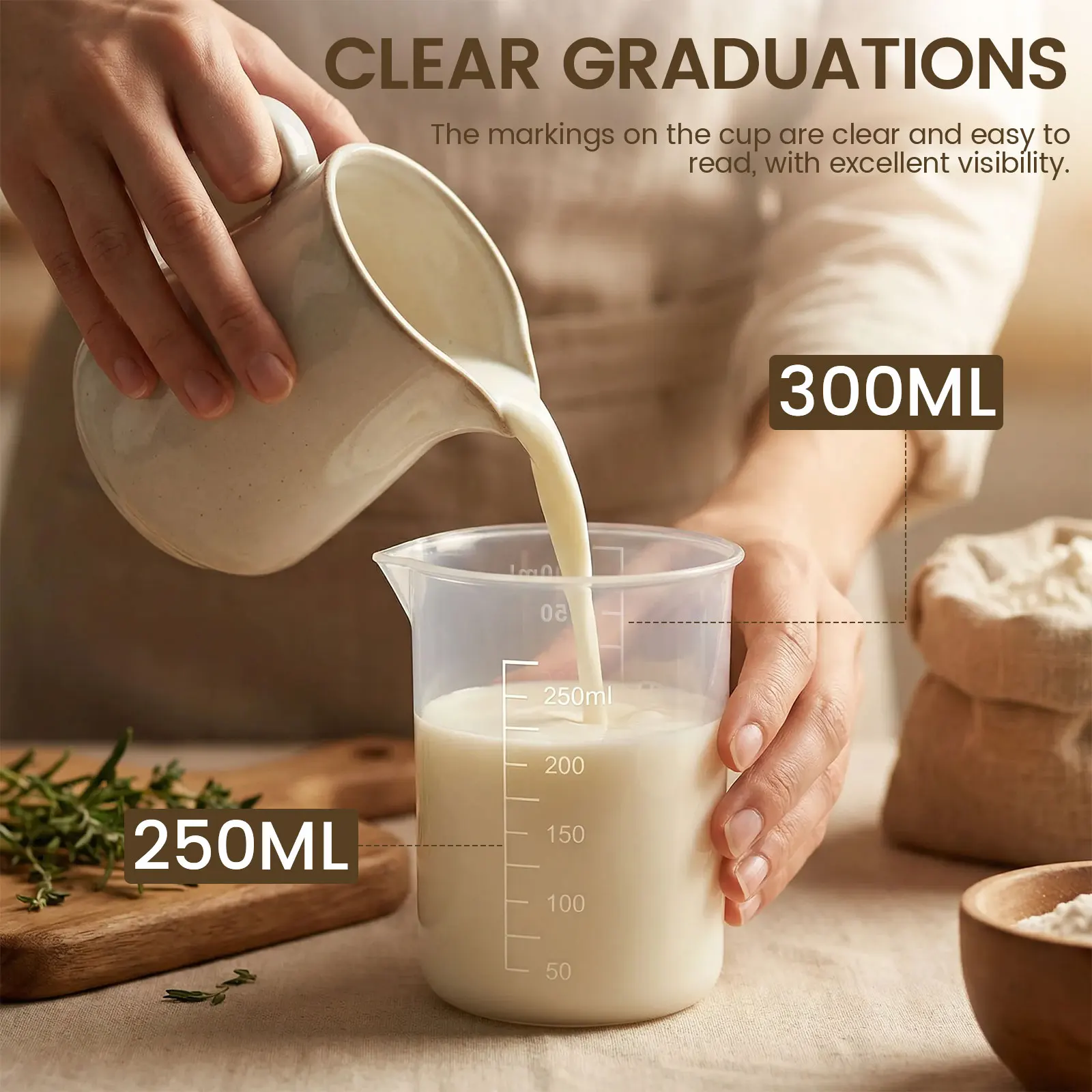 8 Pcs Plastic Measuring Cup Se - Plastic Cup 50Pcs ulasan dan harga