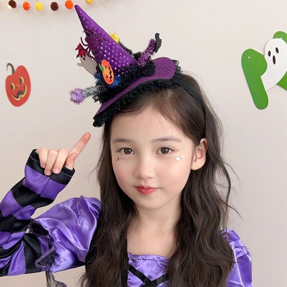 Spider Halloween Witch Hat Hea - Party Hat Cone ulasan dan harga