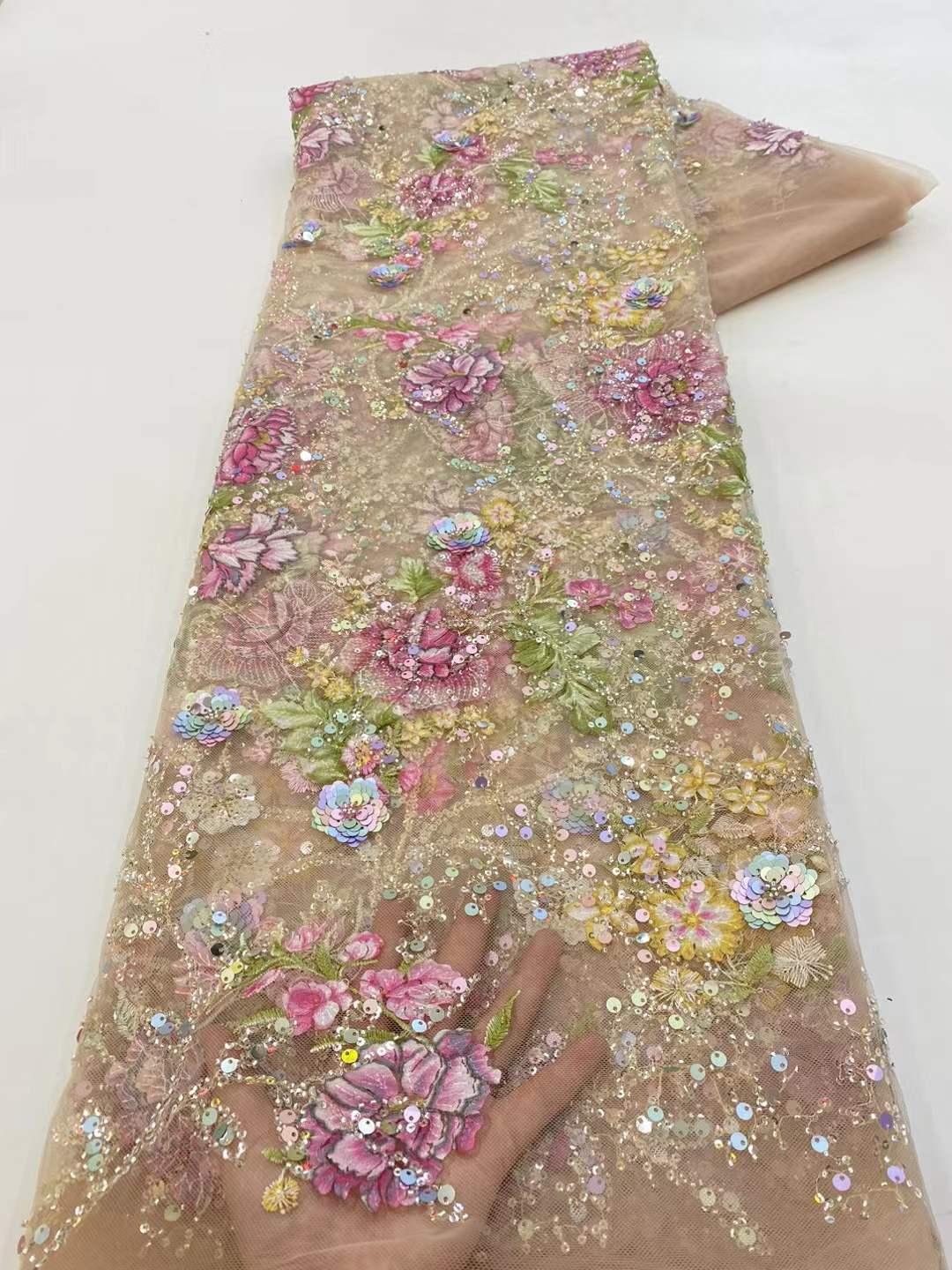 African Lace Fabric 2026 High  - Glitter Tablecloth ulasan dan harga
