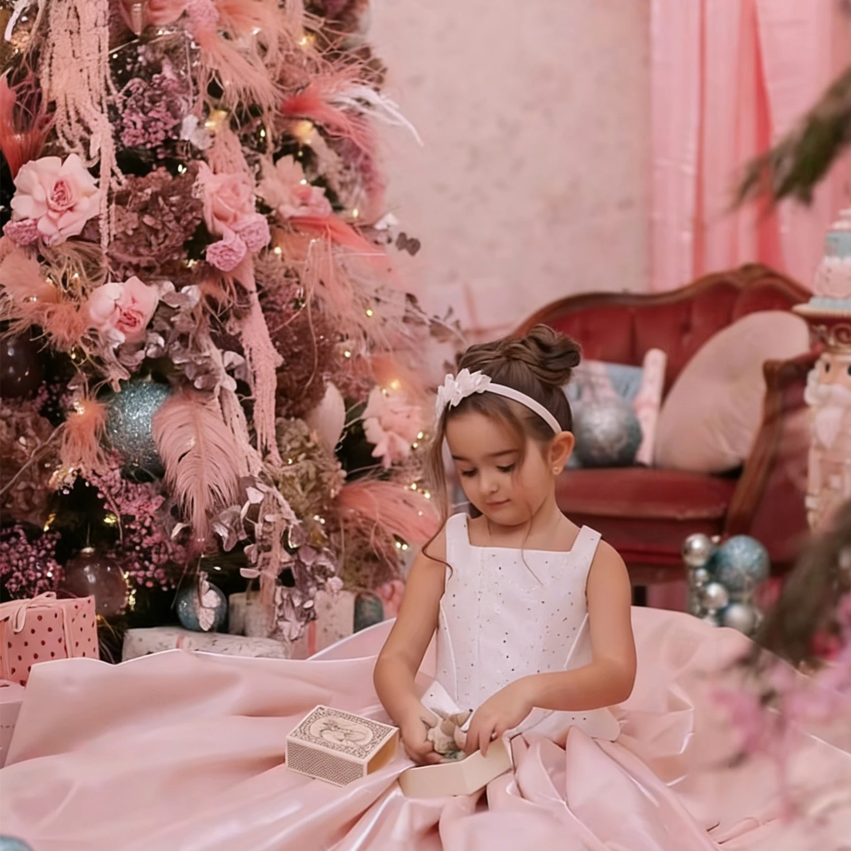 Customized Flower Girl Dress F - Birthday Sash Glitter ulasan dan harga