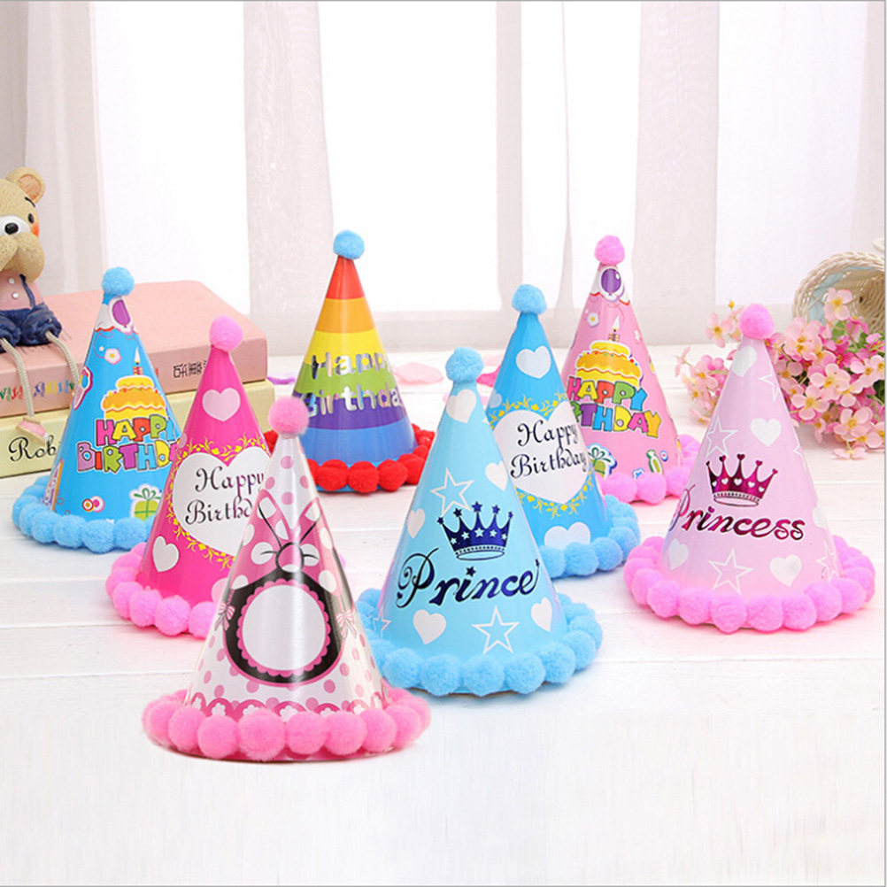 12Pcs Birthday Party Hats Colo - Party Hat Cone ulasan dan harga