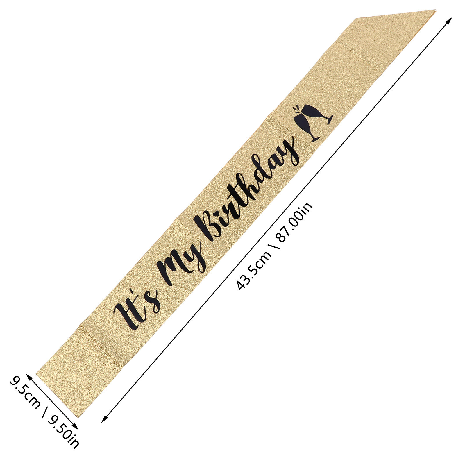 1Pcs Birthday Party Sash Glitt - Birthday Sash Glitter ulasan dan harga