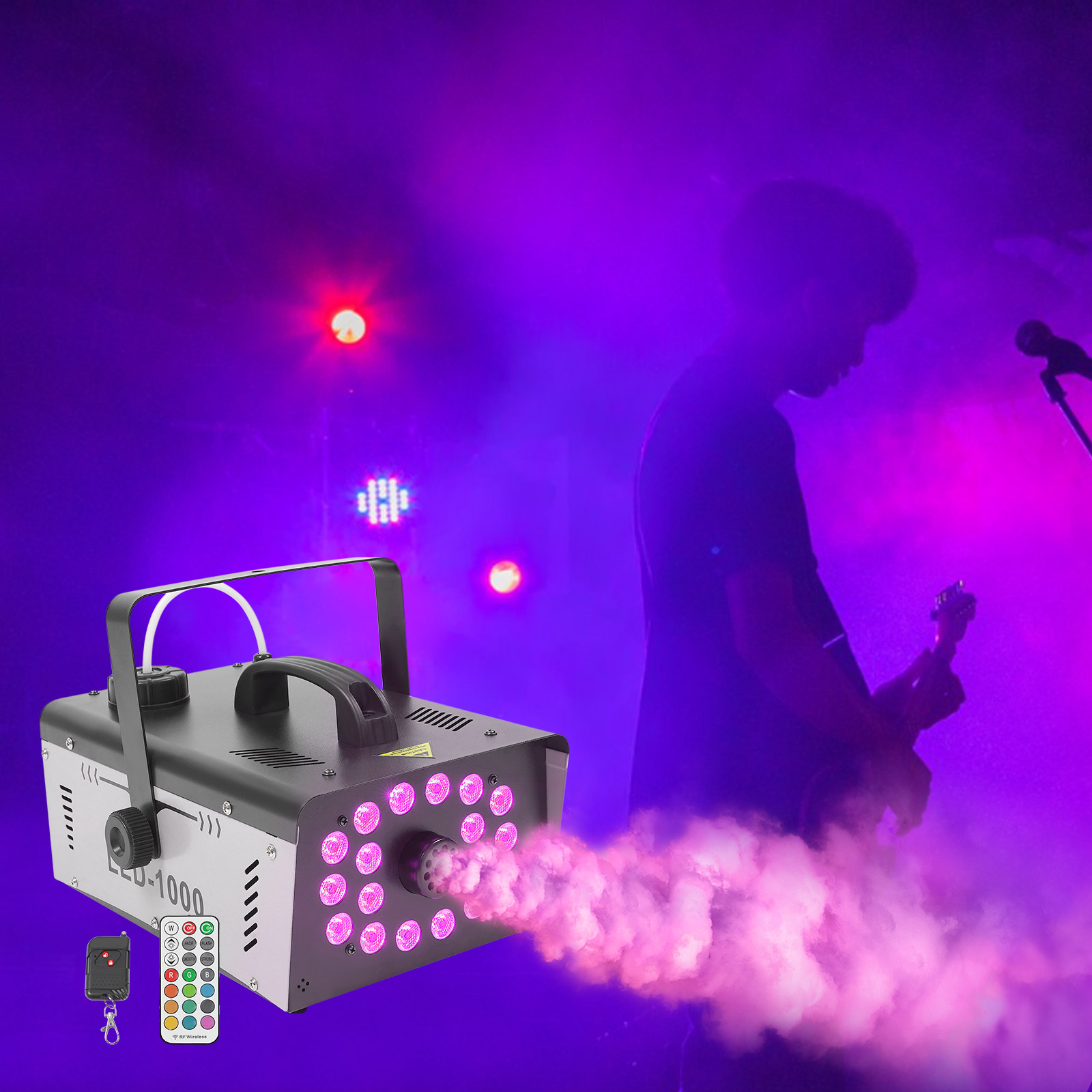 Smoke Machine 1000W 18 LED Sta - Event Party Dj ulasan dan harga