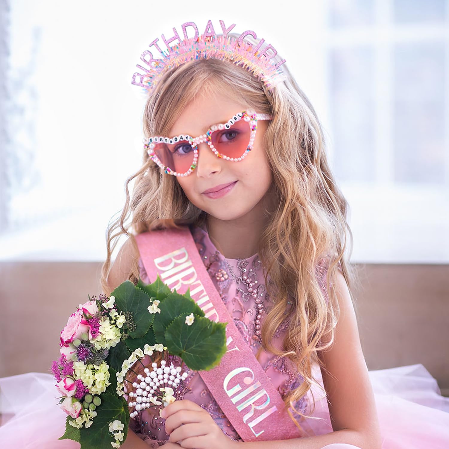 Birthday Girl Headband Sash Su - Birthday Sash Glitter ulasan dan harga