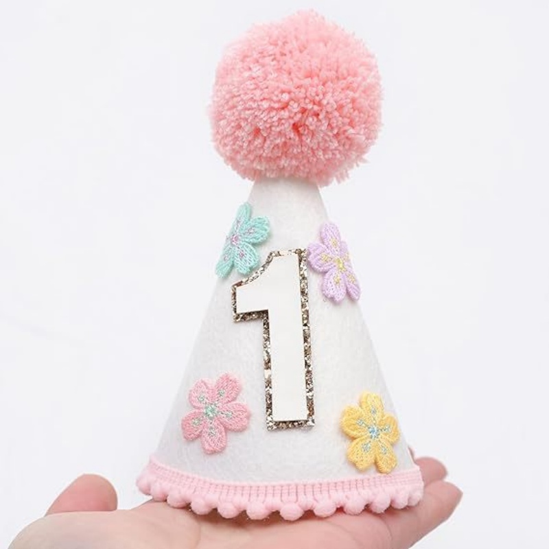 Colorful Flower 1st Half Birth - Party Hat Cone ulasan dan harga